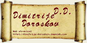 Dimitrije Doroškov vizit kartica